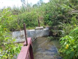 Duh! Baru Sebulan Proyek Irigasi di Sipoholon Retak dan Rusak
