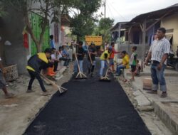 Hore! Jalan Bunga Cempaka Gg HM Affan Lubis Diaspal Pemko Medam