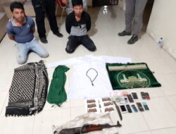 Pelaku Kriminal Bersenjata di Aceh Utara Dibekuk, Jubah Hingga Peluru Diamankan