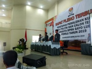 KIP Gayo Lues Gelar Rapat Pleno Penetapan Kursi Anggota DPRK