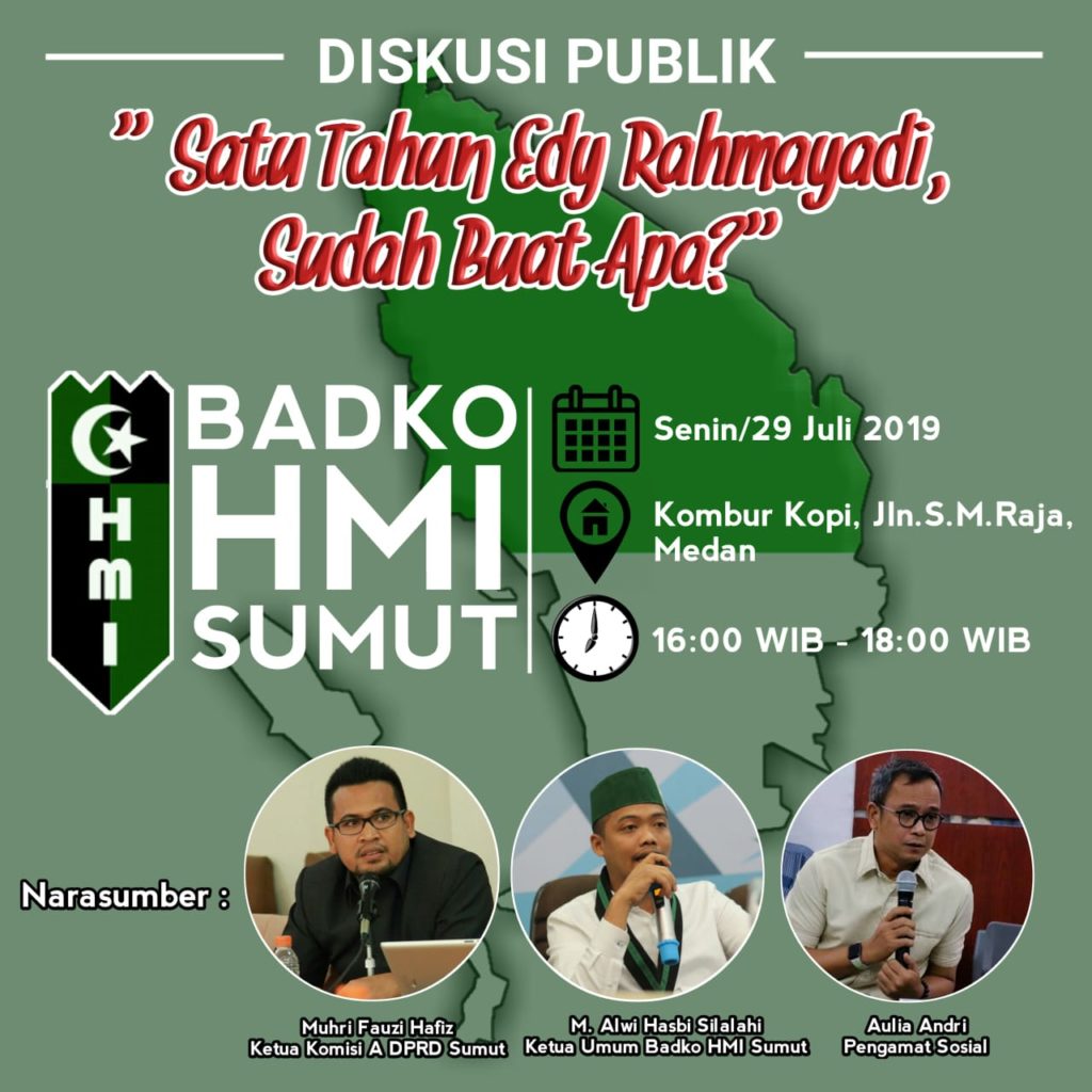 Diskusi Satu Tahun Edy Rahmayadi Sudah Berbuat Apa Batal, Ada Apa Dengan Badko HMI Sumut ?