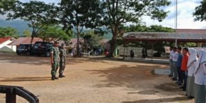 Koramil 04/Kuta Panjang Berikan Materi Wawasan Kebangsaan Dan PBB Kepada Murid