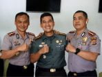 Kapolres Langsa dan Kapolres Aceh Timur. Berikan Kejutan Kepada Dandim 0104/  Aceh Timur