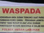 Angka Curanmor Tinggi, Kapolsek Medan Labuhan Buat Imbauan Lewat Spanduk