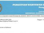 PWI Keluarkan SOP Wartawan  Peliput  Wabah Covid-19
