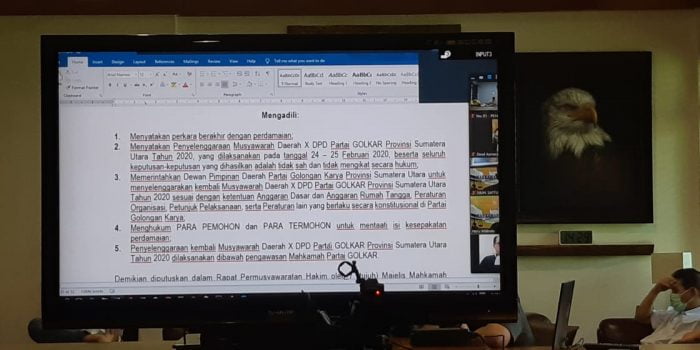 Akhirnya Mahkamah Partai Golkar Putuskan Musda Partai Golkar Sumut X Tidak Sah