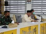 Bupati Labuhanbatu, Dandim dan Kapolres Lakukan Rapat Pembagian Sembako