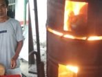Mantan TKI Jadi Penjual Kelapa Bakar