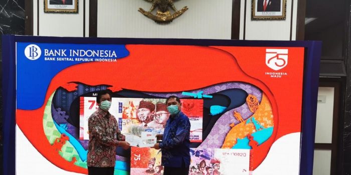 Luncurkan Uang Baru, Terkelin Terima Pecahan Rp75.000, Dari BI Wilayah Sumut