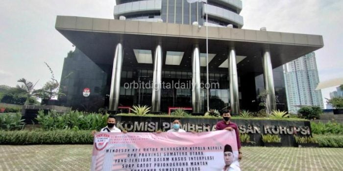 Demo di KPK, DPW Pemuda LIRA Sumut Minta KPK Tetapkan Kepala OPD Terlibat Suap Gatot Pudjonugroho Jadi Tersangka