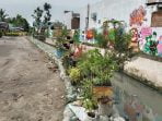 Taman Bunga Menambah Cantik Wajah Bronjong TMMD Sei Merah