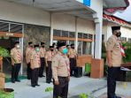 Kapolres Langsa Pimpin Apel Gelar Senja Gerakan Pramuka