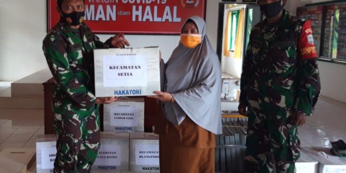 Dandim 0110/Abdya Berikan Mesin Jahit Kepada Perwakilan Warga di 9 Kecamatan