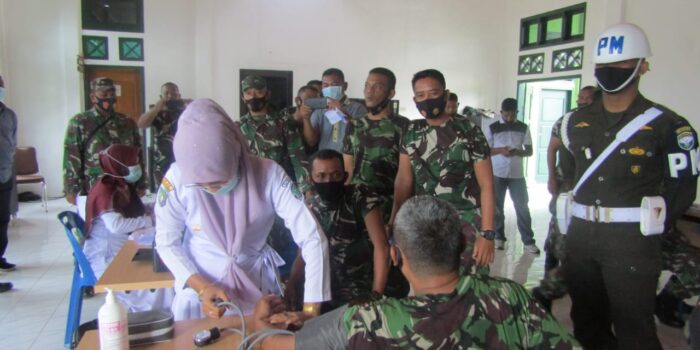 Prajurit TNI Kodim 0110/Abdya Terima Vaksin Tahap II