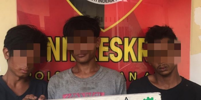 Polsek Medan Area Amankan Tiga Remaja Diduga  Curi Panel PLN