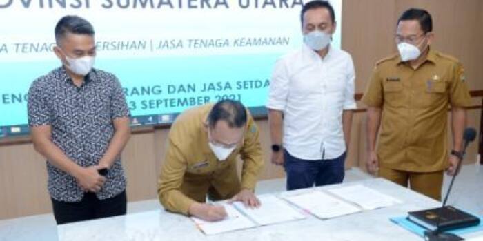 Pemprovsu Gelar Penandatanganan Kontrak Katalog Elektronik Lokal