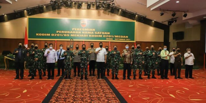 Pangdam I/BB Resmikan Perubahan Nama Satuan Kodim 0201/BS Menjadi Kodim 0201/Medan