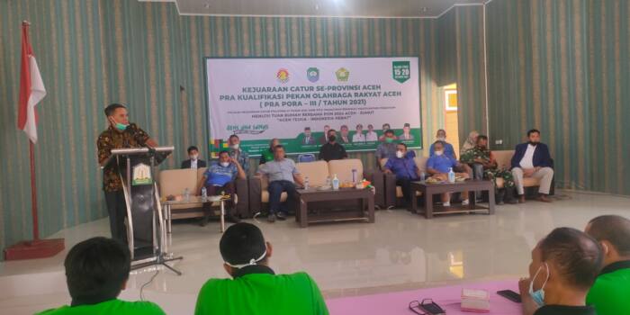 Bupati Abdya Buka Kejuaraan Catur Pra PORA III
