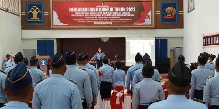 Lapas Pangkalan Brandan Ikut Deklarasi Janji Kinerja Tahun 2022
