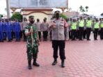 Sinergitas TNI-Polri, Dandim dan Kapolres Langsa Pimpin Apel Pagi di Polres Langsa