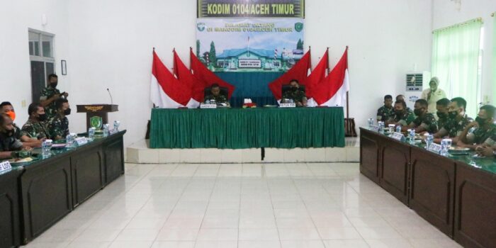 Kodim 0104/Atim Terima Kunjungan Tim Dalproggar Korem 011/LW