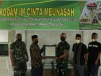 Dandim Aceh Selatan Salurkan Bantuan Keramik Dari Pangdam IM ke Meunasah Meukek