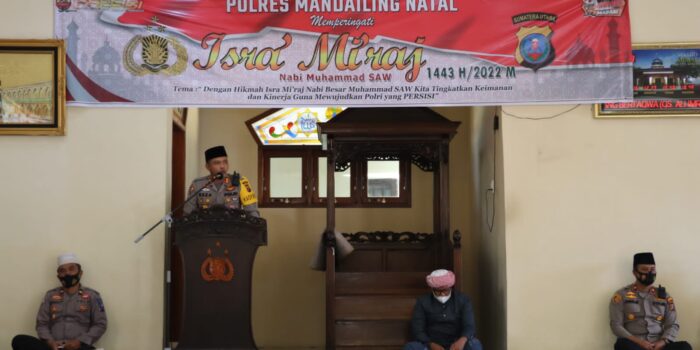 AKBP HM Reza Chairul “Dengan Momen Isra’ Mi’raj, Mari Kita Tingkatkan Iman dan Taqwa Serta Kinerja