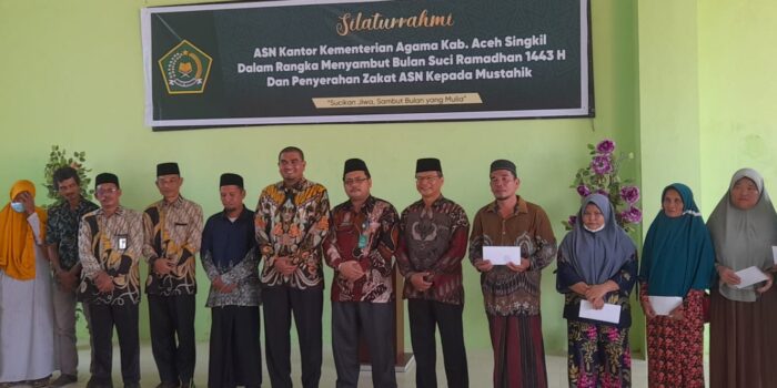Kemenag Aceh Singkil Salurkan Zakat Pegawai, Nilainya Capai Ratusan Juta