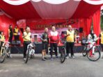 Sepeda Santai Dalam Rangka HUT Bhayangkara di Polres Sergai Dibanjiri Hadiah