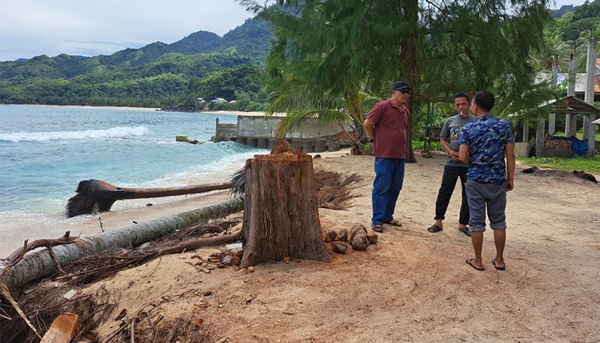 bpbd aceh selatan tinjau abrasi