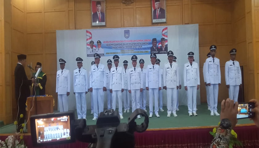 pemko langsa lantik geuchik