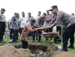 Kapolres Madina Pimpin Peletakan Batu Pertama Renovasi Polsek Batahan