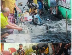 Cegah Banjir, FKMB Penguin Kenangan Baru Gelar Gotong Royong