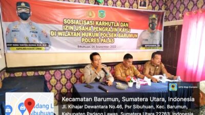 Kapolsek Barumun AKP Miptahuddin Imbau Pengerajin Kayu Tertib Izin Usaha