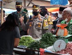 Kapolres Asahan Bersama Forkopimda Cek Harga dan Ketersediaan Pasokan Sembako di Pasar Kisaran