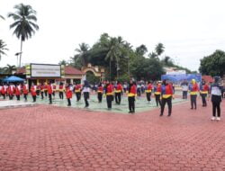 Semarak HUT Lantas Ke 76,Polres Madina Gelar Olahraga Bersama