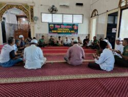 HUT TNI ke 77, Koramil 10 Gelar doa Bersama dengan Jamaah Masjid Jamik Sei Rampah