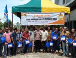 Kapolres Abdya Bagikan Sembako kepada Petugas Kebersihan