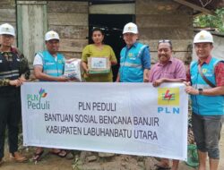 PLN Peduli Salurkan 150 Paket Bantuan untuk Korban Banjir di Kabupaten Labuhan Batu Utara