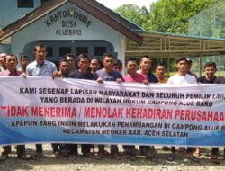 Masyarakat Meukek Tolak Tambang Emas PT SAE di Gampong Alue Baro