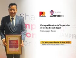 Muryanto Amin Dinobatkan Sebagai Pemimpin Terpopuler 2022