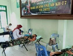 Peringati Hari Juang TNI AD ke 77, Kodim 0107/Aceh Selatan Gelar Donor Darah