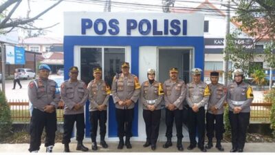 Kapolres Langsa Resmikan Dua Pos Polisi Lalulintas