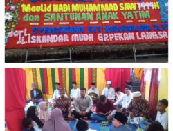 Geuchik Peukan Langsa Bersama Warga Peringati Maulid Nabi Muhammad SAW