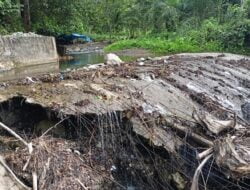 Penahan Tebing Irigasi Panto Tungku Kuala Batee Ambruk