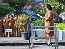 Bupati Karo Pimpin Apel Gabungan Hari Pertama Kerja Tahun 2023