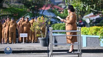Bupati Karo Pimpin Apel Gabungan Hari Pertama Kerja Tahun 2023