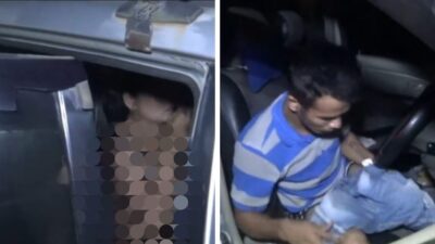 Pasangan Bukan Suami Istri Ditangkap Polisi Saat Berbuat Mesum di Dalam Mobil