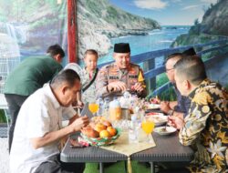 Wujud Sinergitas TNI-POLRI, Kapolres Madina Dan PJU Halal Bil Halal di Dandim 0212/TS