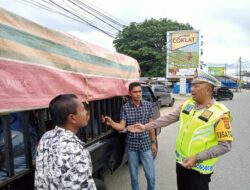 Satlantas Polres Abdya Tertibkan Mobil Bak Terbuka Mengangkut Orang